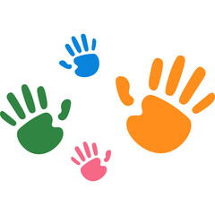 Fototapeta premium Playful Kids Hand Print Paint