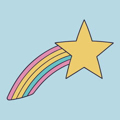 Obraz premium A bright golden star icon in a 3D design, a shiny symbol of success and celebration