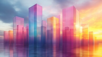 Soft Pastel Gradients in Contemporary Minimalist Design Concept
