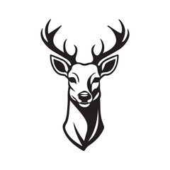 Naklejka premium deer head silhouette