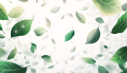 Serene Green A Breathtaking Symphony of Floating Leaves in Gentle Light