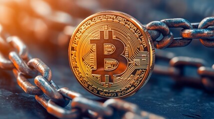 Digital Currency and Blockchain Symbol Representing a Modern Financial Revolution