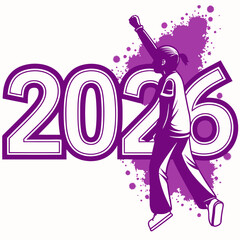 Energetic and Colorful 2026 Vector 