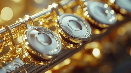 Fototapeta premium A detailed view of a flute with a blurred background