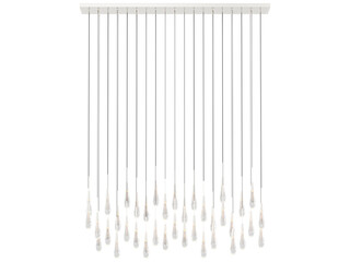 Soltaire Linear Chandelier - Elegant Lighting Fixture Against white Background	

