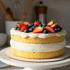 cake with strawberries
