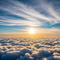 sunrise over the clouds