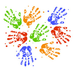 Playful Kids Hand Print Paint