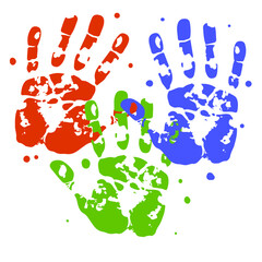 Playful Kids Hand Print Paint