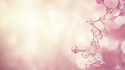 Fototapeta premium Molecular structure, science, abstract background, beauty, healthcare