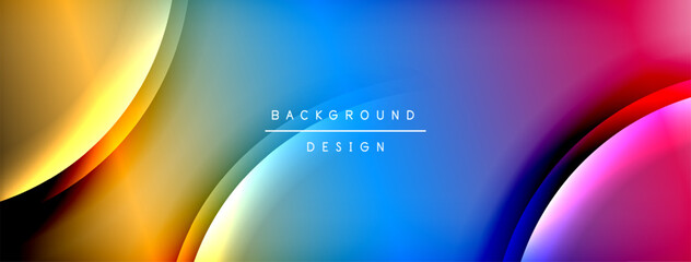 Bright rainbow style color gradient with curve round shape line background. Vector Illustration For Wallpaper, Banner, Illustration, landing page