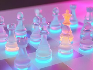 Neon Chess Game