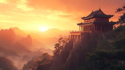 Ancient chinese buddhist house reflecting historical and cultural significance image