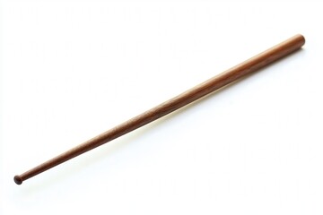 Wooden drumstick on a plain white background.