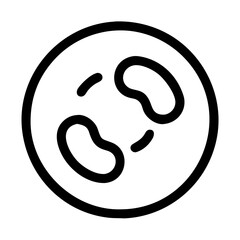 Healthy Bacteria Icon Representing Microorganisms in Simple Design  