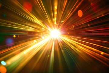 Fototapeta premium Intense burst of brilliant light emanating from a central point
