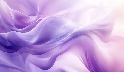Obraz premium Flowing, ethereal fabric drapes in soft, gradient purples and whites