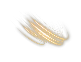 Futuristic golden wave lines with sparkling glows and dynamic motion. Bright neon streaks in abstract style, perfect for luxury, festive, or high-tech energy-themed designs. png