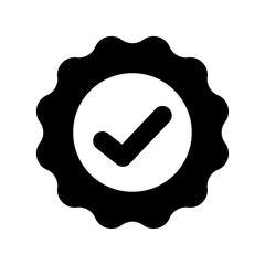 Quality badge icon. Vector stock illustration