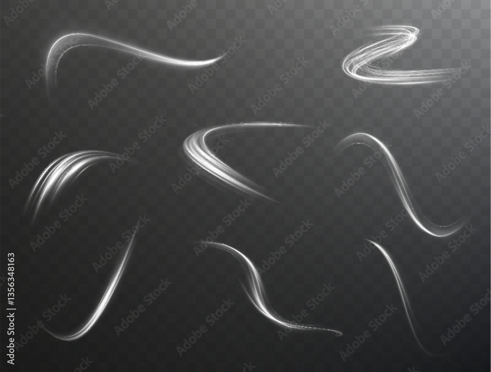 Poster bright spiral light effect with swirling neon curves, glowing particles, and energy flares. ideal fo