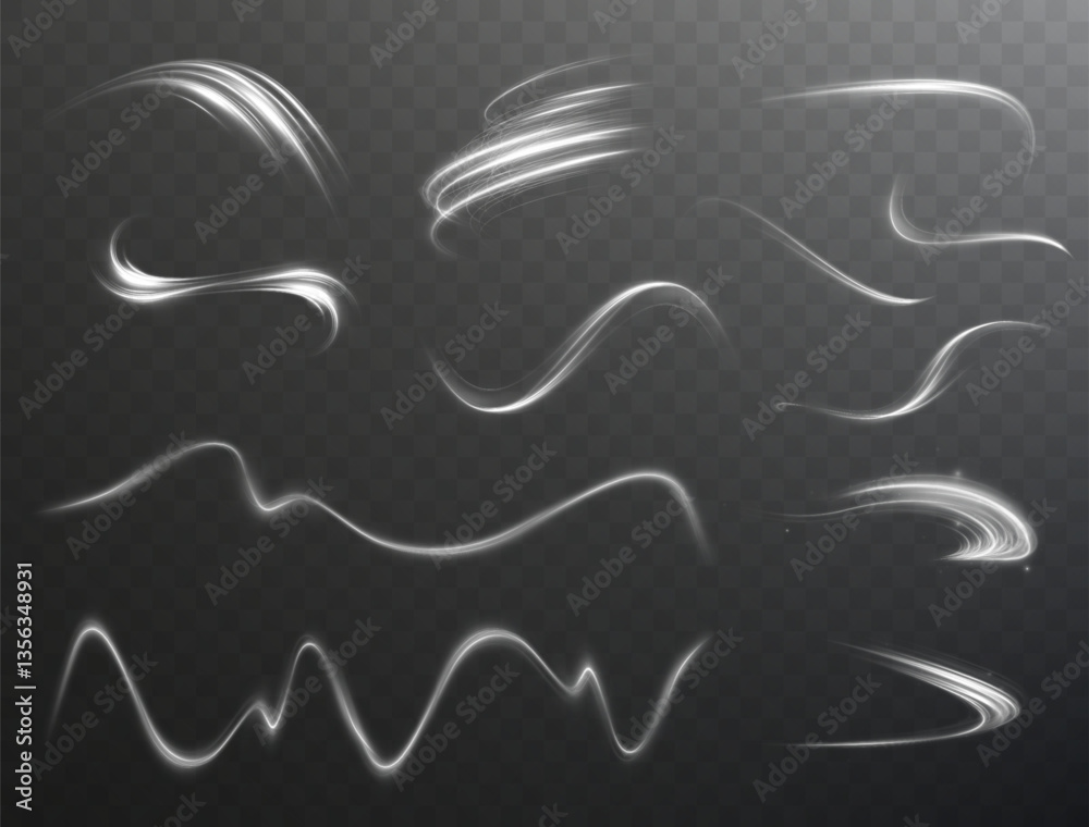 Poster bright spiral light effect with swirling neon curves, glowing particles, and energy flares. ideal fo