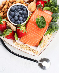 Food for healthy heart. Healthy eating.
