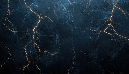 Dark, dramatic marble with lightning streaks