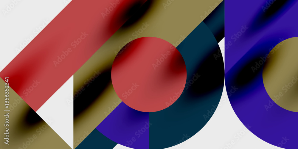 Wall mural vibrant abstract background circles with smooth gradients, creating a dynamic and modern design. ide