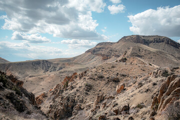 volcanic landscape in lanzarote spain