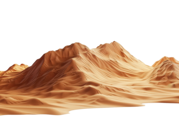 Vibrant orange desert dunes illuminated by sunlight with deep shadows.