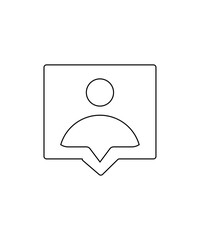 user icon with thin outline