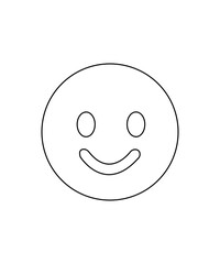 Obraz premium smiley face icon with thin outline