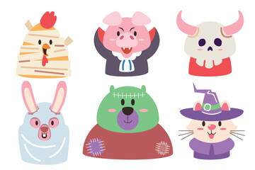 Cute Halloween Elements Vector Set