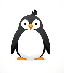 Naklejka premium penguin on a white background