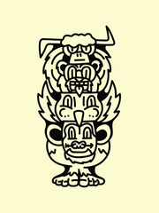 japanese theme doodle hand drawn black and white colour
