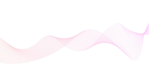 Abstract wavy lines flowing curve gradient color on transparent background. Abstract white background colorful lines. modern wavy stripes on white background isolated.