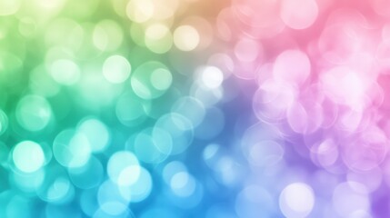 Obraz premium Dreamy, blurred background of vibrant greens, blues, pinks, purples, and white. A mesmerizing blend of color creates an ethereal, soft focus
