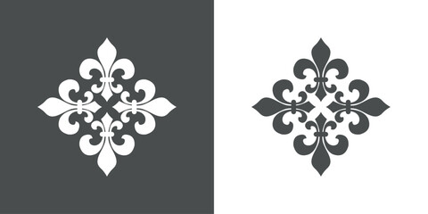 Grupo de flores de lis en forma de cruz © teracreonte