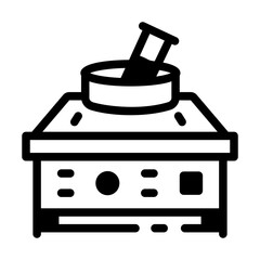 Lab Centrifuge machine icon in linear style 
