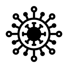 Fototapeta premium A line style icon depicting a virus structure 