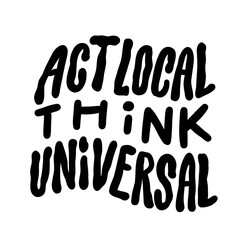 Black and white hand-drawn typography with the phrase 