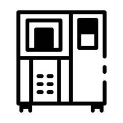 Lab chamber storage icon in linear style 
