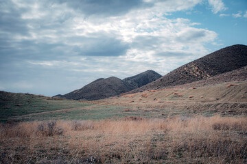 mountain landscape with clouds