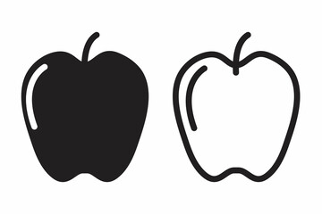 Apple on white and black background with a green leaf, symbolizing freshness, health, and nature