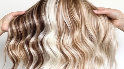 Fototapeta premium Perfect Brown to Golden Blonde Hair Extensions for Women