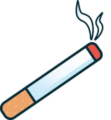 Smoking Cigarette Icon Illustration