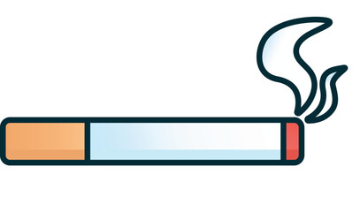Smoking Cigarette Icon Illustration