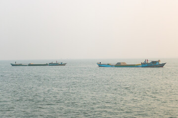 cargo ship in the sea