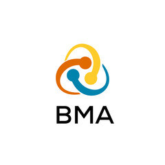 BMA  creative minimalist letter logo.