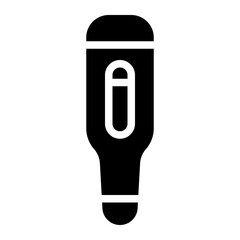 digital thermometer glyph icon